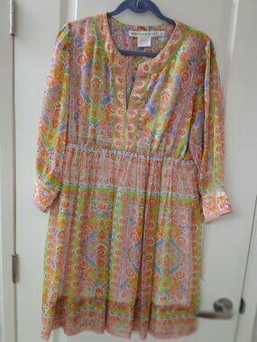 Gretchen Scott Women's Borderline Dress in Watteau Pattern XL